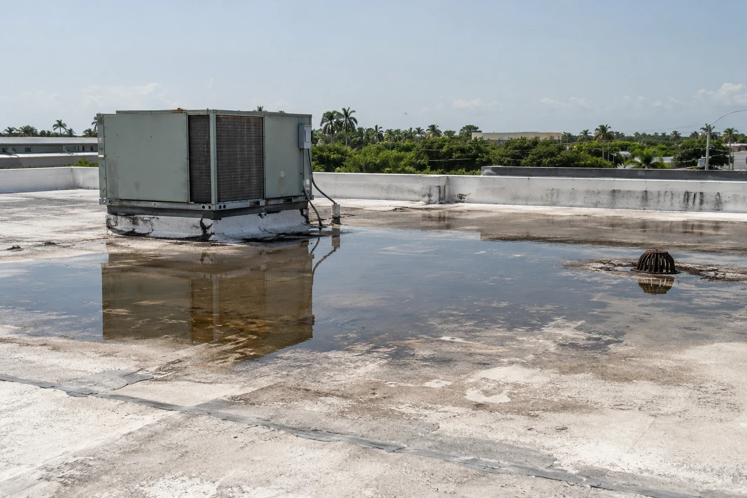 Ponding Water Roof Repair in Mission, TX